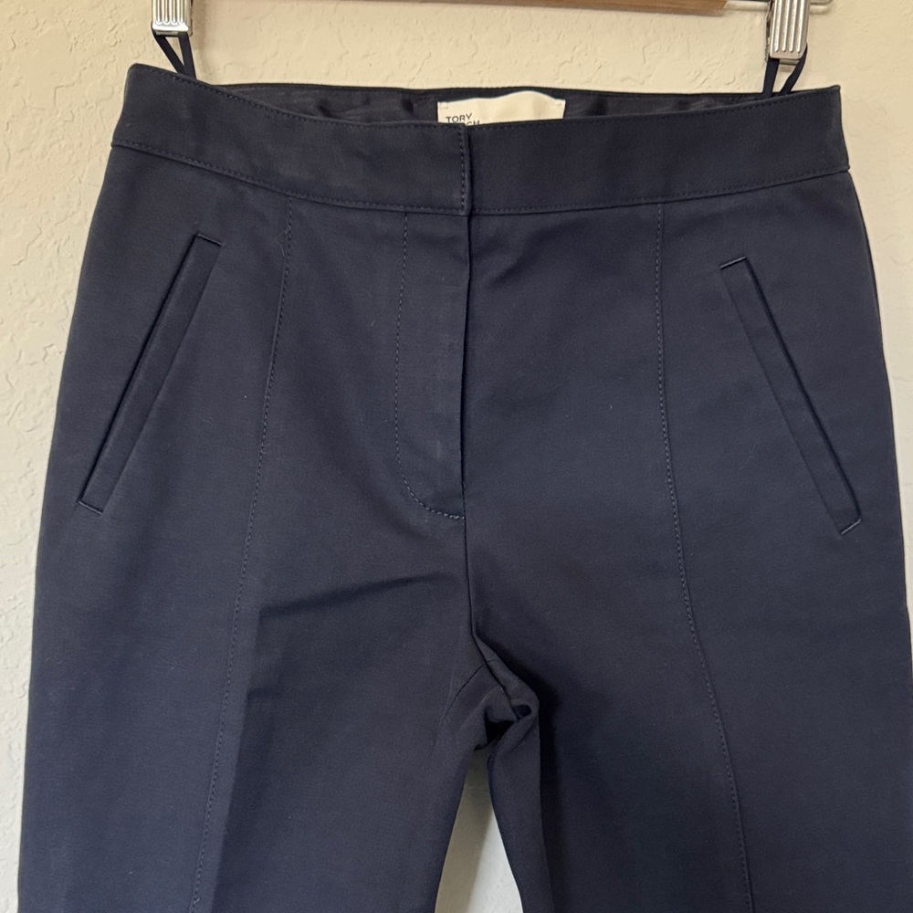 Tory Burch Navy Slim Trousers - Picture 3 of 9